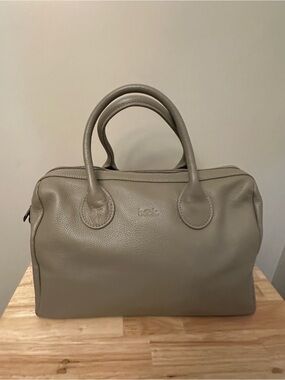 Beck Taupe Leather Montero Satchel